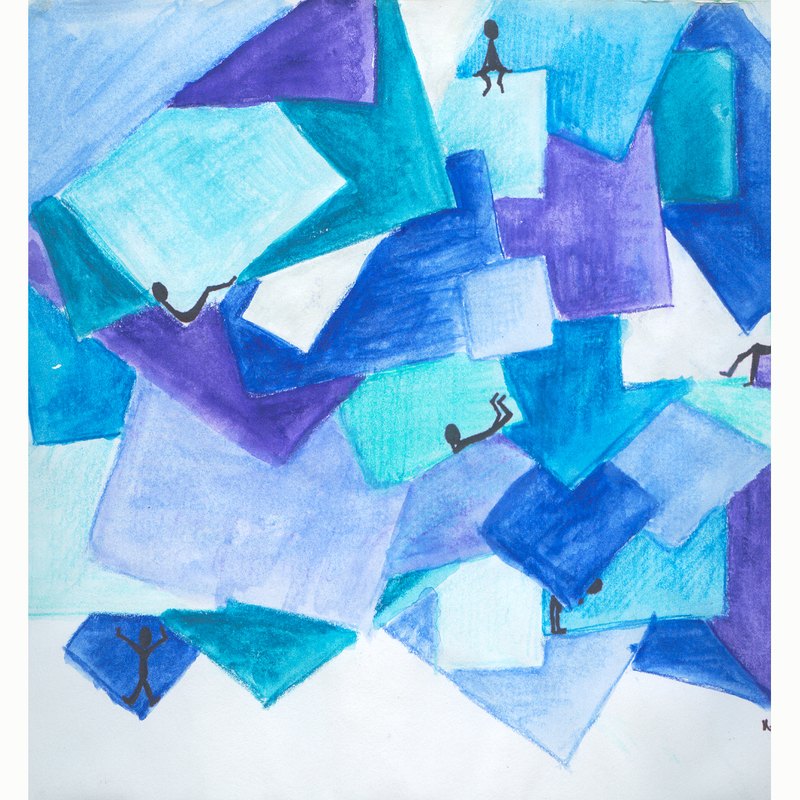 Composition à la gouache : recherche de volumes et de couleurs
